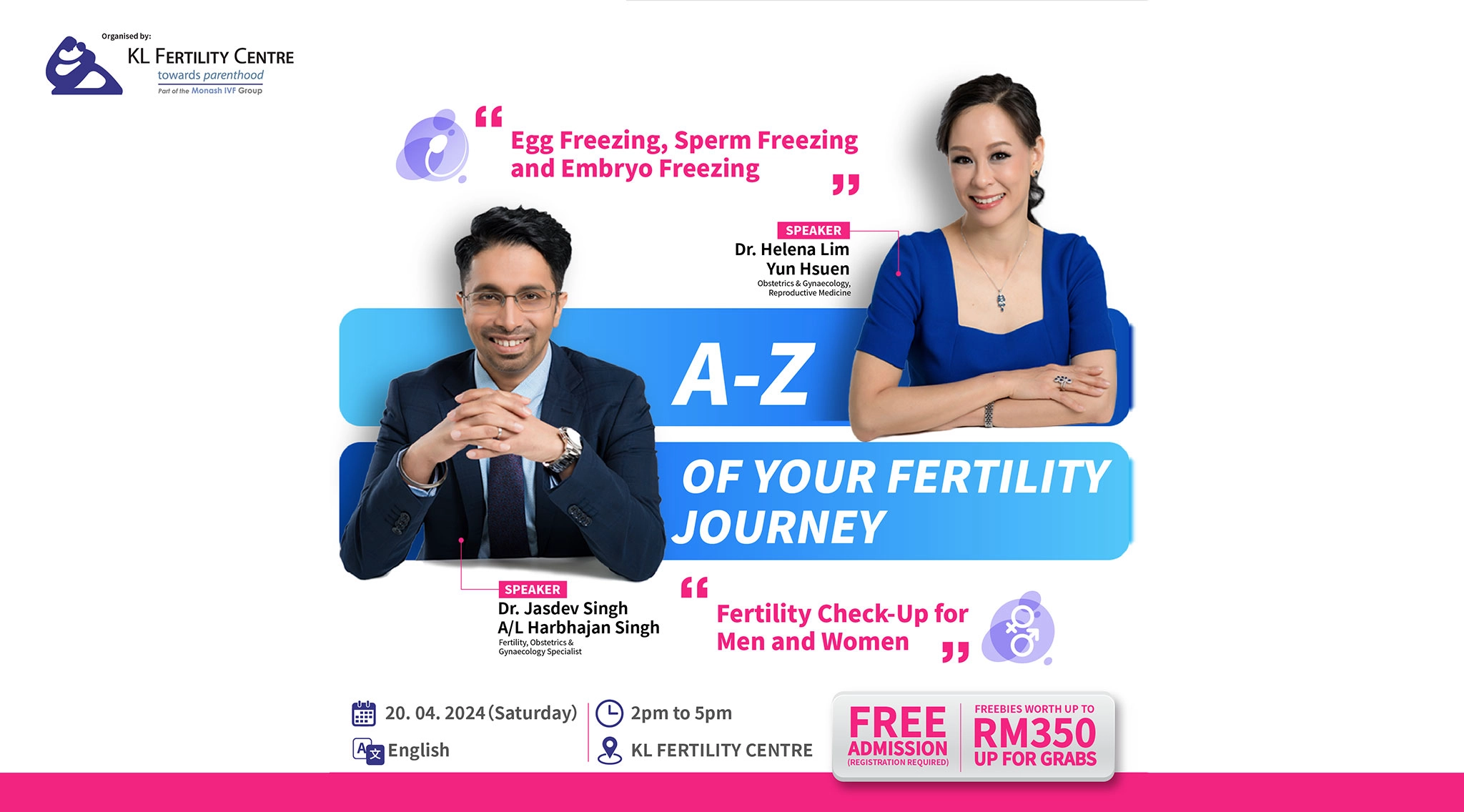 Fertility Forum April 20, 2024 - Dr. Jasdev Singh, Dr. Helena Lim