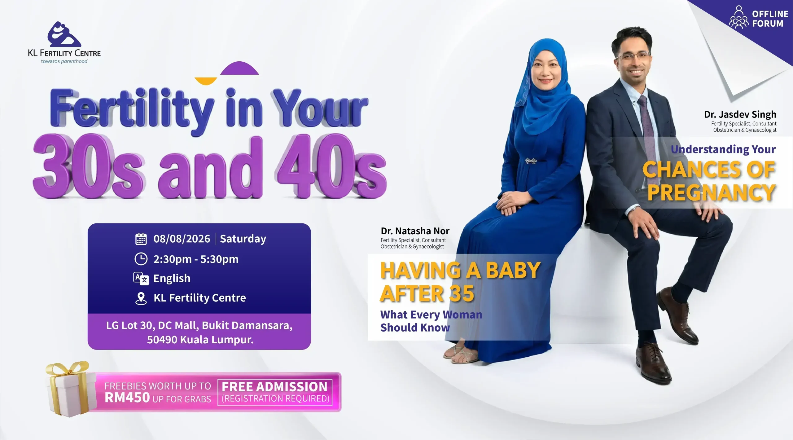 Fertility Forum August 08, 2026 – Dr. Natasha Nor & Dr. Jasdev Singh